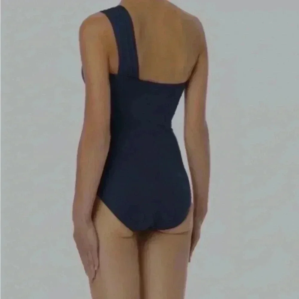 Michael Kohrs one peice one shoulder grey swimsuit - Picture 6 of 6